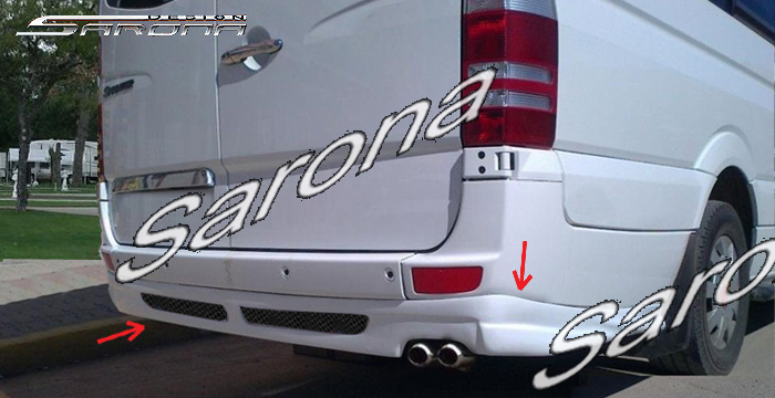 Custom Mercedes Sprinter  Long Wheel Base Rear Lip/Diffuser (2007 - 2018) - $690.00 (Part #MB-034-RA)